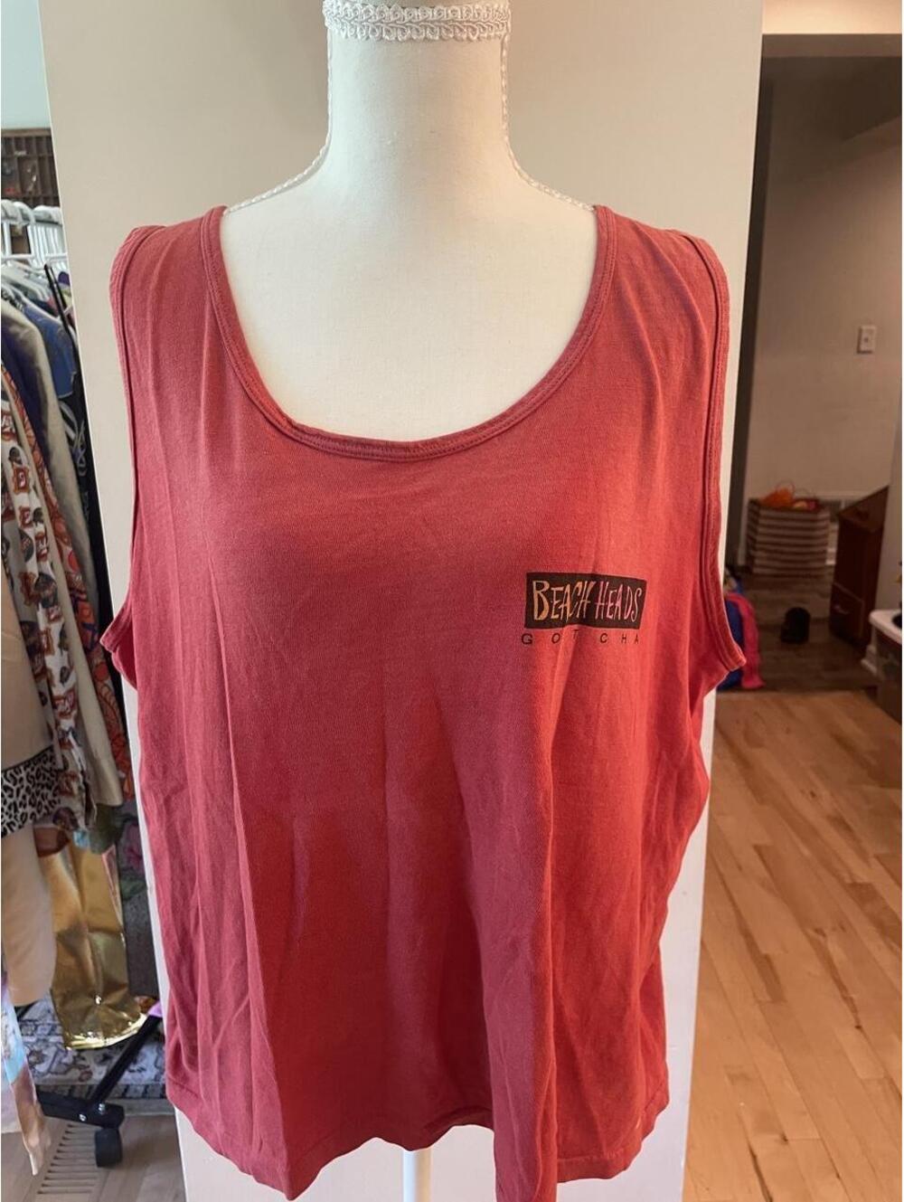 Vintage 1980s GOTCHA “BeachHeads” Faded Red Tank